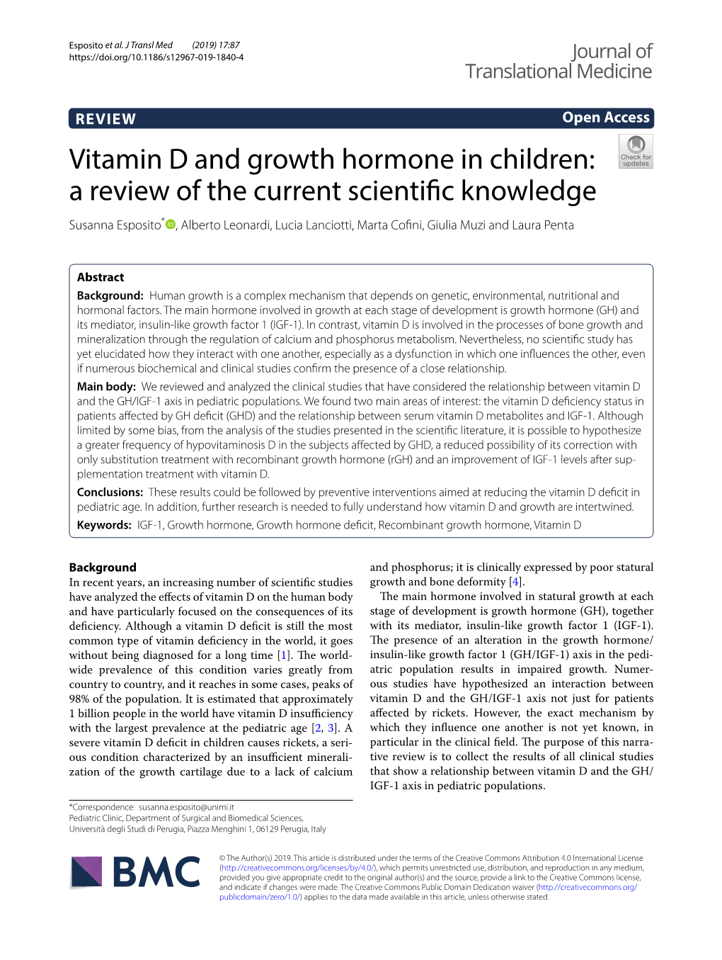 Vitamin D and Growth Hormone in Children