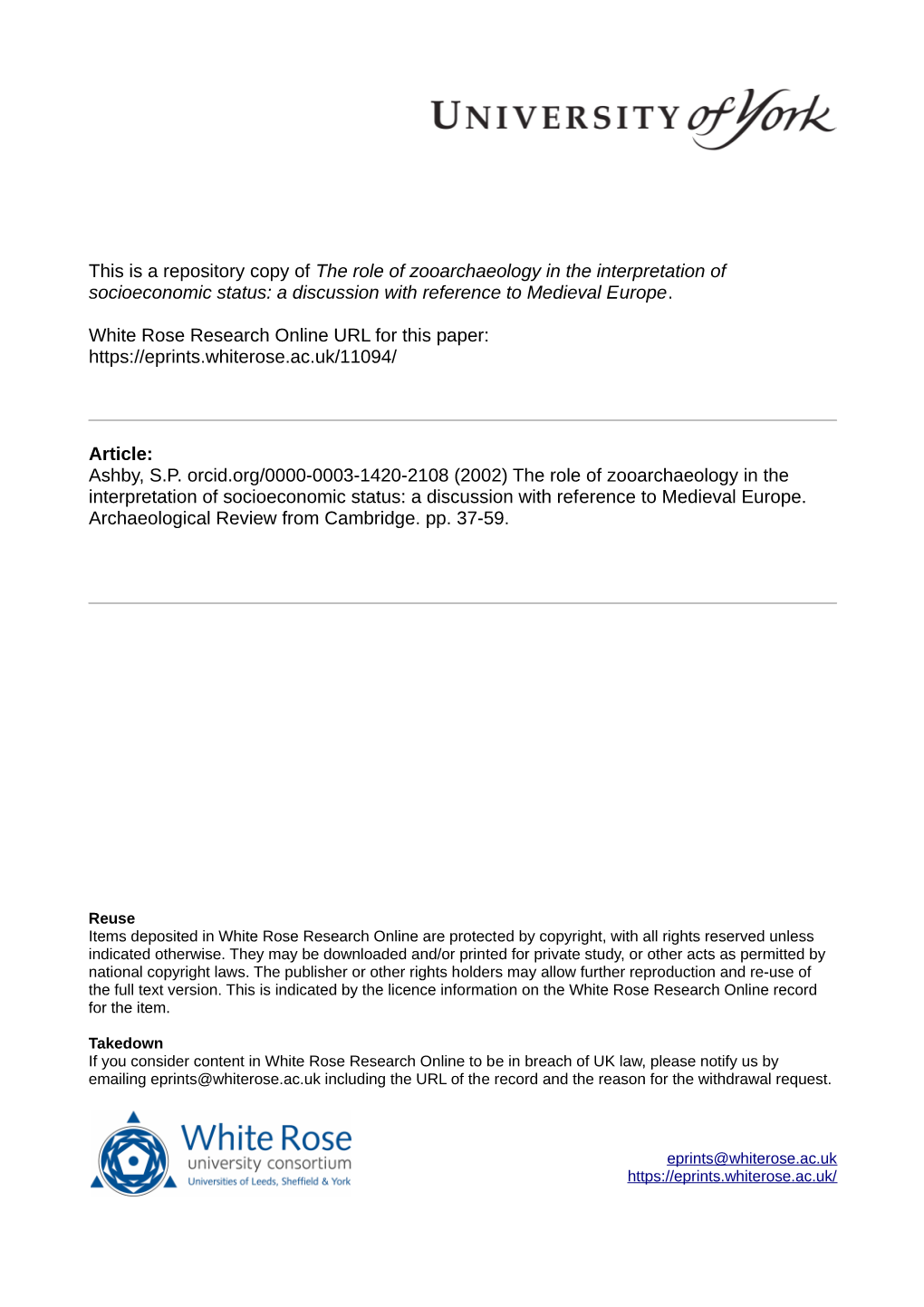 The Role of Zooarchaeology in the Interpretation of Socioeconomic Status: a Discussion with Reference to Medieval Europe