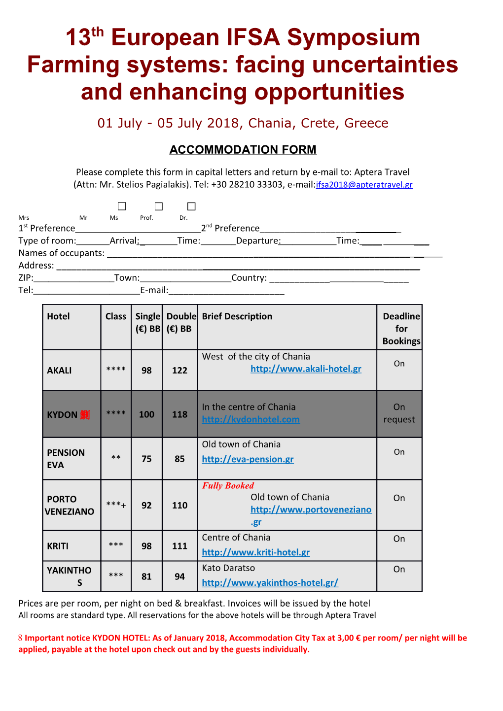 13Th European IFSA Symposiumfarming Systems: Facing Uncertainties and Enhancing Opportunities