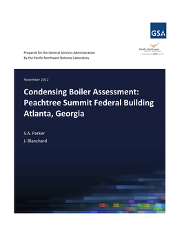 Condensing Boiler Assessment: Peachtree Summit Federal Building