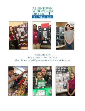 Annual Report July 1, 2016 – June 30, 2017 More Educational Opportunities for Student Success