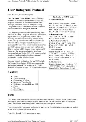 User Datagram Protocol - Wikipedia, the Free Encyclopedia Página 1 De 6