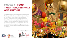 Food, Tradition, Festivals and Culture