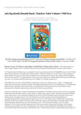 Donald Duck: Timeless Tales Volume 1 Online