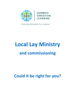 Local Lay Ministry and Commissioning