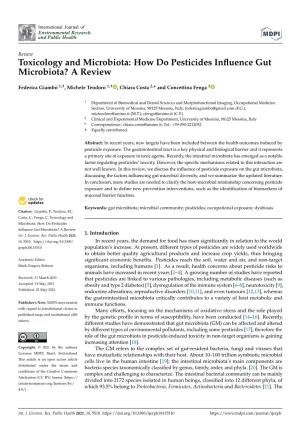 How Do Pesticides Influence Gut Microbiota? a Review