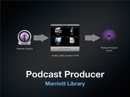 Podcast Producer Marriott Library What Is It?