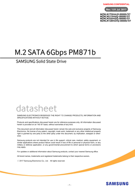 Pm871b M.2 SSD Datasheet V1.1 for General.Book