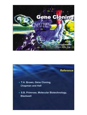 Gene Cloningcloningcloning