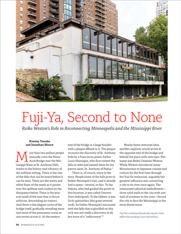 Fuji-Ya, Second to None Reiko Weston’S Role in Reconnecting Minneapolis and the Mississippi River