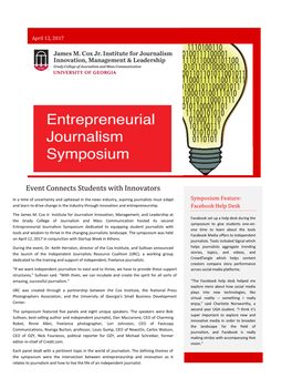 Entrepreneurial Journalism Symposium