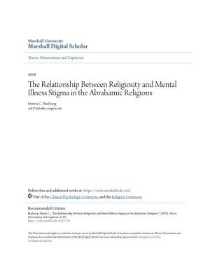 The Relationship Between Religiosity and Mental Illness Stigma in the Abrahamic Religions Emma C