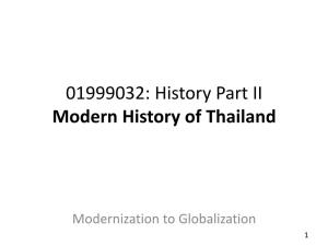 Modern History of Thailand