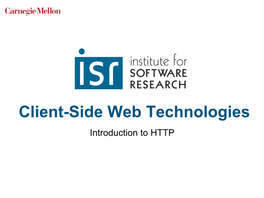 Client-Side Web Technologies