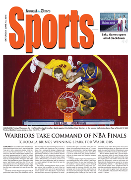 Warriors Take Command of NBA Finals Iguodala Brings Winning Spark for Warriors