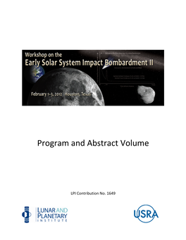 Workshop on the Early Solar System Impact Bombardment II