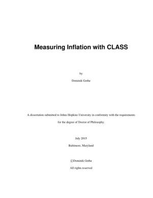 Measuring Inflation with CLASS