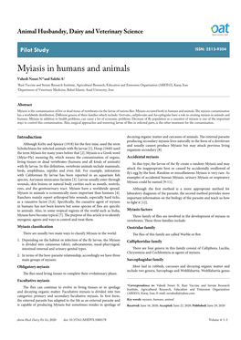 Myiasis in Humans and Animals