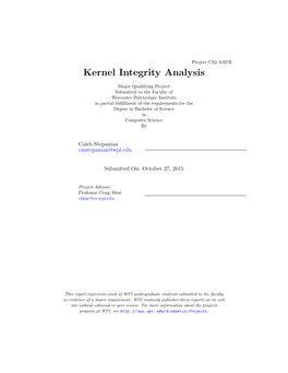 Kernel Integrity Analysis