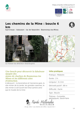 Les Chemins De La Mine : Boucle 6 Km Sud Creuse – Aubusson – Lac De Vassivière - Bosmoreau-Les-Mines