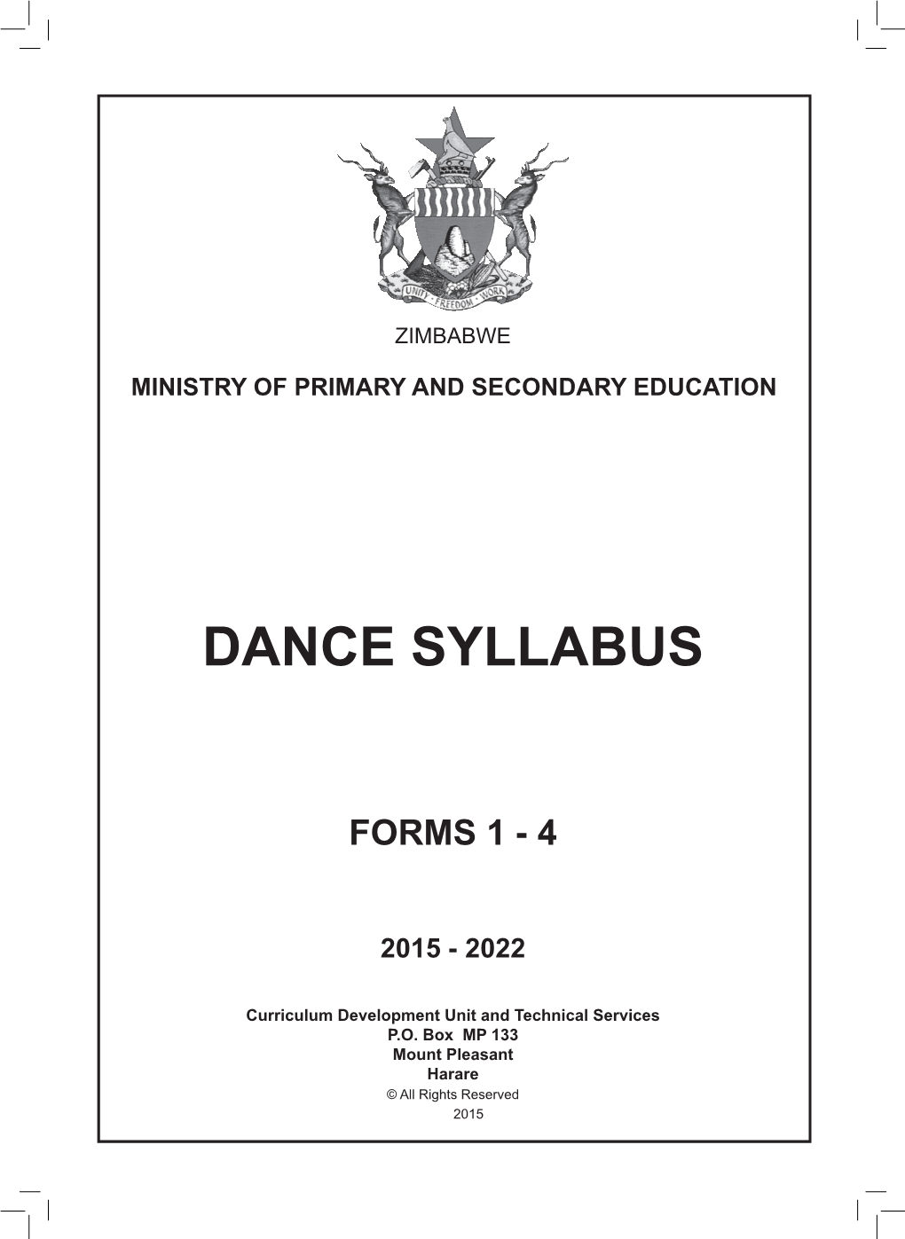 Dance Syllabus