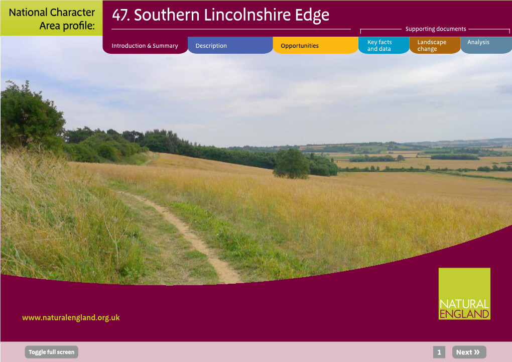 NCA Profile 47 Southern Lincolnshire Edge