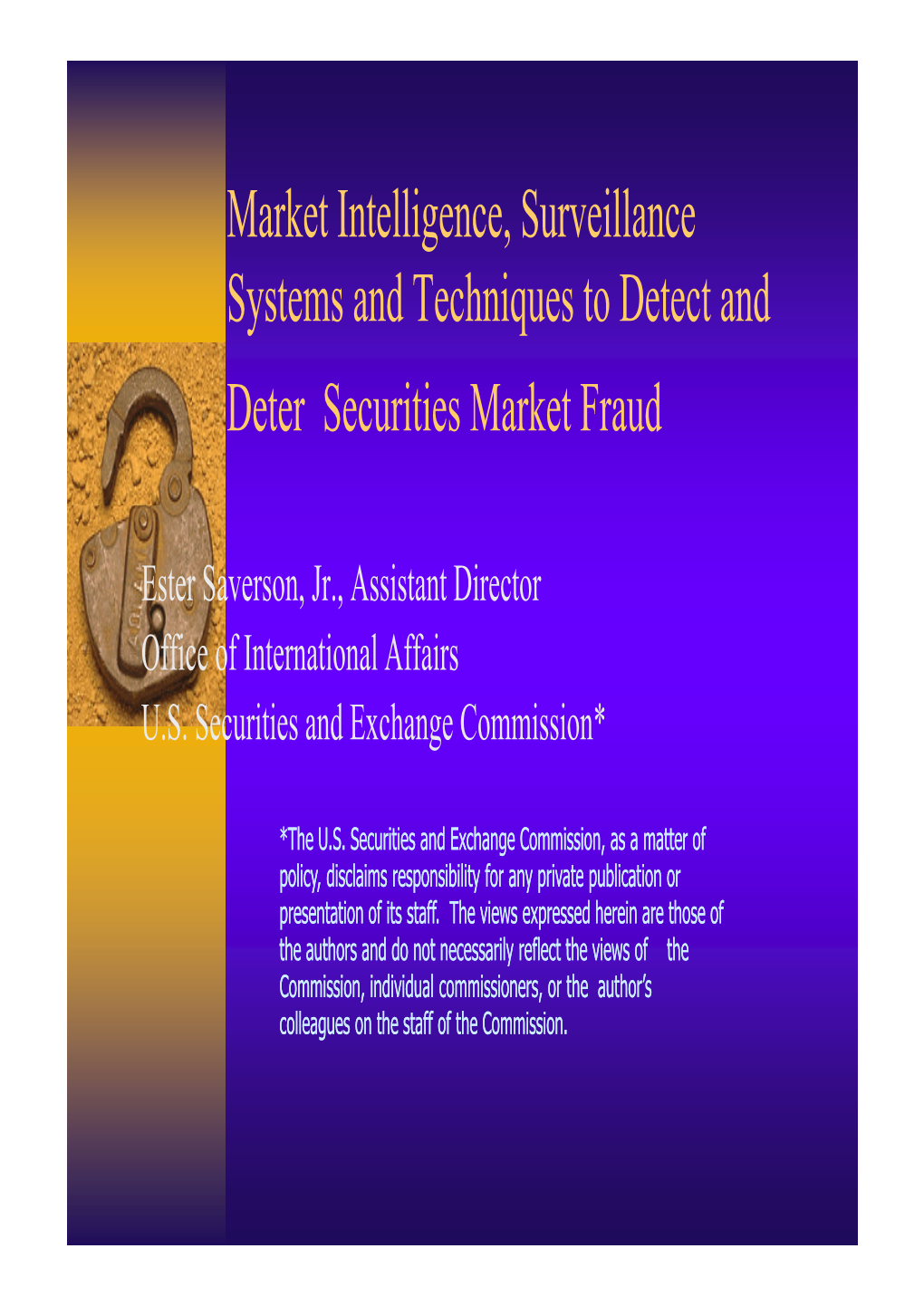 Market Intelligence Surveillance Market Intelligence, Surveillance