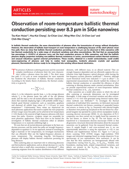 Observation of Room-Temperature Ballistic Thermal Conduction