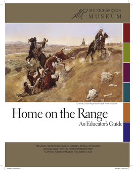 Home on the Range an Educator’S Guide