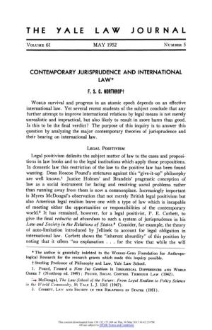 Contemporary Jurisprudence and International