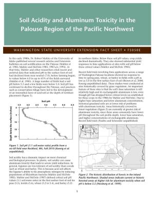 Soil Acidity and Aluminum Toxicity in the Palouse Region of the Pacific Northwest