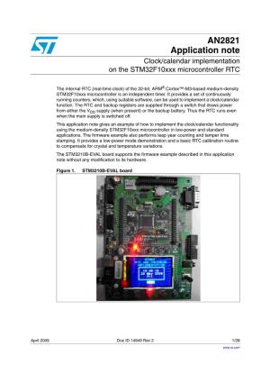 Clock/Calendar Implementation on the Stm32f10xxx Microcontroller RTC