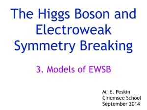 3. Models of EWSB