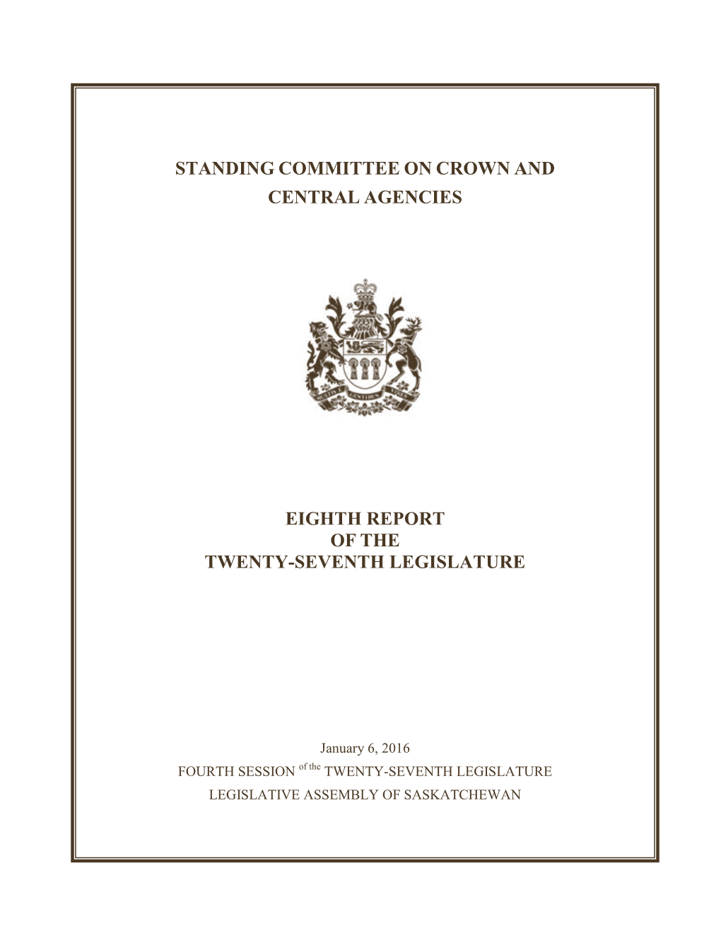 Report of the Twenty-Seventh Legislature