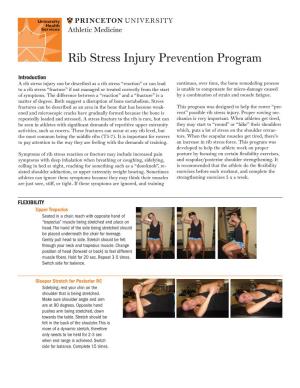 Rib Stress Injury Prevention Program