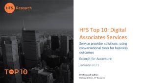 HFS Top 10: Digital Associates Services L Accenture