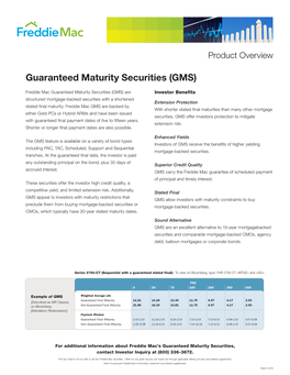 Guaranteed Maturity Securities (GMS)