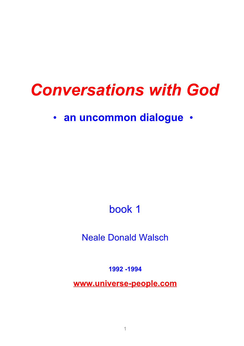 Conversations with God