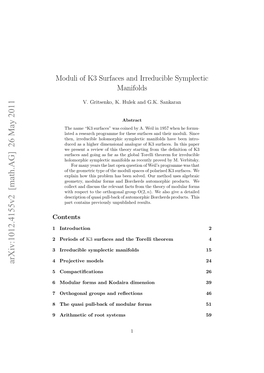 Moduli of K3 Surfaces and Irreducible Symplectic Manifolds