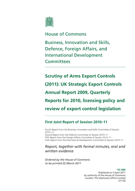 House of Commons Business, Innovation and Skills, Defence, Foreign Affairs, and International Development Committees