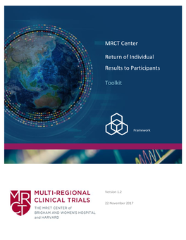 MRCT Center Return of Individual Results to Participants Toolkit, Version 1.0 (Accessed At