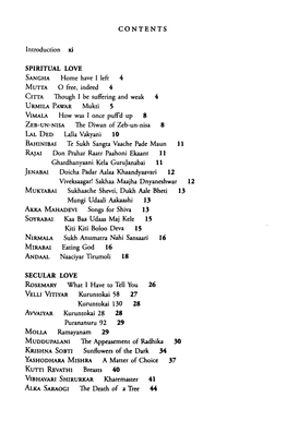 CONTENTS Introduction Xi SPIRITUAL LOVE SANGHA Home