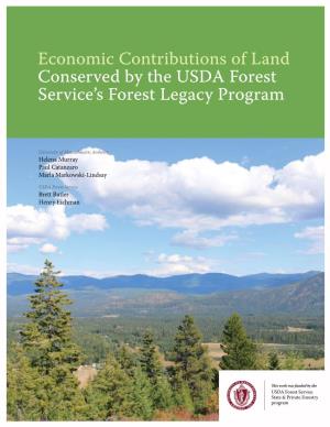 Economic Contributions of Land Conserved by the USDA Forest Service’S Forest Legacy Program