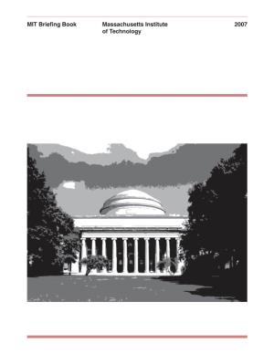MIT Briefing Book 2007