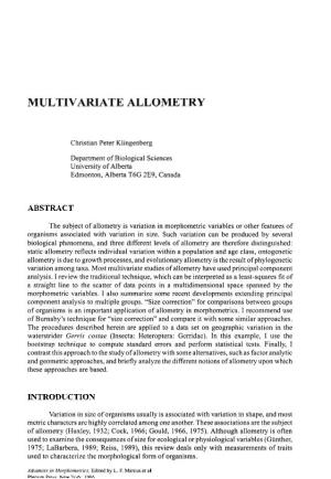Multivariate Allometry
