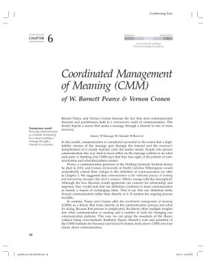 Coordinated Management of Meaning (CMM)