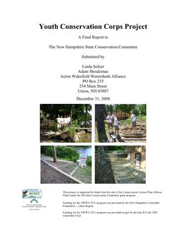 Youth Conservation Corps Project
