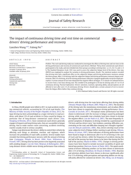 The Impact of Continuous Driving Time and Rest Time on Commercial Drivers' Driving Performance and Recovery