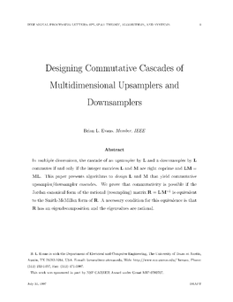 Designing Commutative Cascades of Multidimensional Upsamplers And