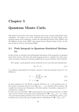 Chapter 5 Quantum Monte Carlo